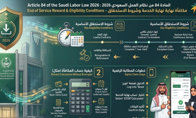 المادة 84 من نظام العمل السعودي 2026