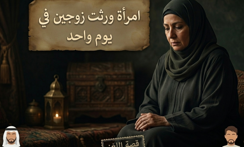 امرأة ورثت زوجين في يوم واحد