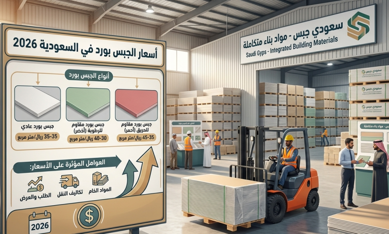 سعر متر الجبس بورد في السعودية 2026
