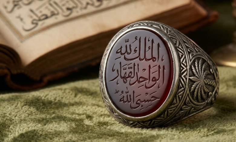 ما هو النقش المكتوب على خاتم الامام علي